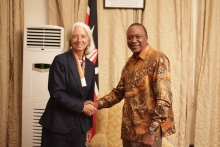 IMF's Managing Director Ms Christine Lagarde and H.E. President of the Republic of Kenya Uhuru Kenyatta
